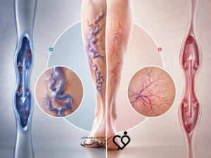 فرق رگ عنکبوتی و واریس